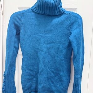 Banana Republic Bright Blue Turtleneck Sweater